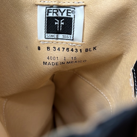 Frye Black Melissa Zip Back button boots - Picture 3 of 9